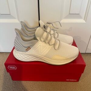 New Balance White and Gray Fresh Foam Sneakers